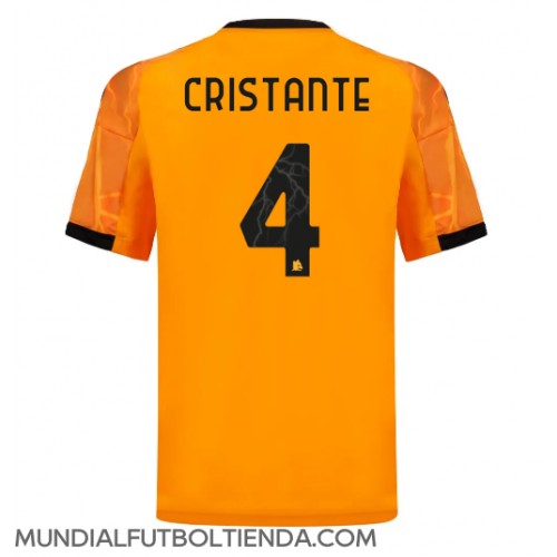 Camiseta AS Roma Bryan Cristante #4 Segunda Equipación Replica 2025-26 mangas cortas